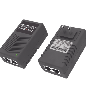 Adaptador de pared / Inyector PoE / 24 Vcc / 1 A / Controlado por chip IC / Protección contra OV, OC, SC, UV/  Fácil de instalar