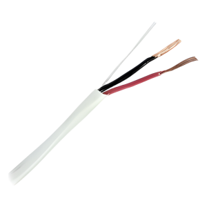 Bobina de 305 Metros (1000 Pies) / 2 x 18 AWG / Cable / Blanco / Para Aplicaciones de Alarma / Audio / Control de Acceso / Certificado UL / Resistente al Fuego / Para Interior