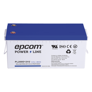 Batería de respaldo 12 V 200 Ah AGM | Certificada UL94-HB Retardo a la flama básica | Ciclo profundo | Para uso en aplicaciones fotovoltaicas y de emergencia | Terminales T5