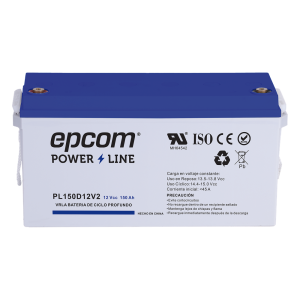 Batería de respaldo 12 V 150 Ah AGM | Certificada UL94-HB Retardo a la flama básica | Ciclo profundo | Para uso en aplicaciones fotovoltaicas y de emergencia | Terminales T5