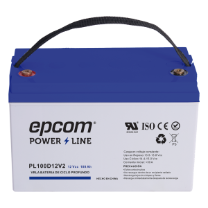 Batería de respaldo 12 V 100 Ah AGM | Certificada UL94-HB Retardo a la flama básica | Ciclo profundo | Para uso en aplicaciones fotovoltaicas y de emergencia | Terminales T4