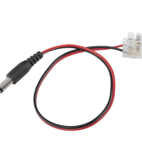 Cable de Alimentación con Conector Macho a Bloque de Terminal Atornillable / Calibre 18 AWG / Longitud 28.5 cm (11.22 Pulgadas) / Ideal para Alimentación de Cámaras
