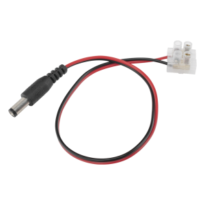 Cable de Alimentación con Conector Macho a Bloque de Terminal Atornillable / Calibre 18 AWG / Longitud 28.5 cm (11.22 Pulgadas) / Ideal para Alimentación de Cámaras