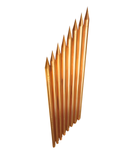 Varilla de Acero con Recubrimiento de Cobre Diámetro 5/8" de 1.5 m de Largo