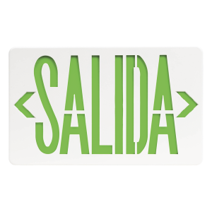 Letrero LED de Emergencia SALIDA / Voltaje Dual 120/240 VAC / Montaje Universal / Batería Ni-Cd Incluida
