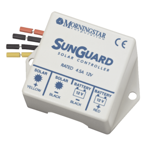 Controlador de Carga Solar PWM SunGuard 4.5 A / 12 VCC / Compensación de Temperatura / 100% Estado Sólido / -40°C a +85°C