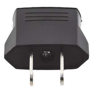Adaptador de enchufe europea a americano, Calidad PREMIUM @ 6 A ; 110 - 250 Vca