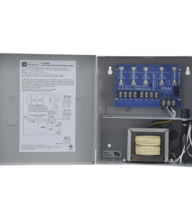 Fuente de poder ALTRONIX de 24 Vca @ 3.5 Amper o 28 Vca @ 3.0 Amper, para 4 cámaras, Con voltaje de entrada de 115 Vca,