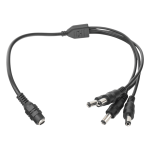 Cable con Conector Jack Hembra de 3.5 mm con 4 Salidas de Jack Macho (Divisor de Energía) / Tipo Pulpo / 4 Conectores Macho / 1 Conector Hembra / Jack de 3.5 mm