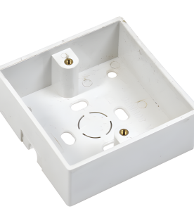 Caja plástica para instalación del botón PRO802B 86 x 86 mm