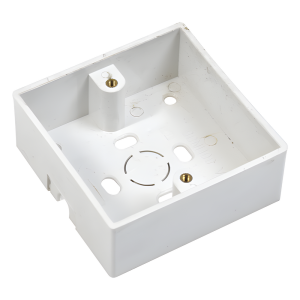 Caja plástica para instalación del botón PRO802B 86 x 86 mm