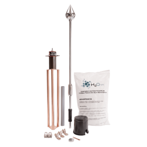 Kit Pararrayo con Punta de Aluminio con Avance de Cebado de 30 m. y Accesorios de Instalación en Torre.