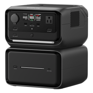 EcoFlow River 3 | Estación de Energía Portátil 858Wh Litio LFP / 2 AC 300 W (Max. 550W) / 1 USB-C 100W / 2 USB -A 12W / Cargador de Coche 8A a 12 o 24V / Conectividad WiFi y Bluetooth (App) / Carga Solar 110W Max.