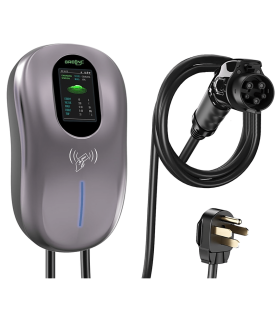 Estación de Carga para Vehículos Eléctricos / 40 A / 9.6 kW / Conector Tipo 1 (SAE J1772) / 110-240 V AC / Pantalla LCD 4.3 in (10.9 cm) / WiFi / APP / RFID / IP65 / Cable TPE 5 m (16.4 ft)