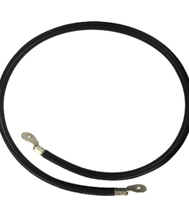 Cable para Baterías, 1 m, Negro, Calibre 2 AWG con Terminales de Ojo en Ambos Extremos