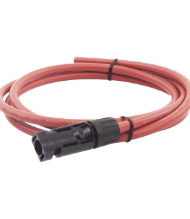 Cable Fotovoltaico, 1.5 m, Rojo, Calibre 10 AWG con Terminal MC4-M en un Extremo
