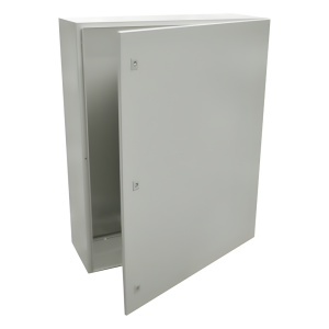 Gabinete de Acero IP66 Uso en Intemperie (800 x 1200 x 400 mm) con Placa Trasera Interior Metálica y Compuerta Inferior Atornillable (Incluye Chapa y Llave).