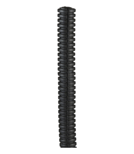 Tubo Corrugado Abierto para Protección de Cables, .38in (9.7 mm) de Diámetro, 30.5 m de Largo, Color Negro