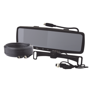 Camara de Reversa Alambrica y Monitor Tipo Retrovisor de 4.3 pulgadas, Incluye cámara para placa de 170°