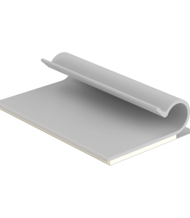Clip Adhesivo Tipo J, Para Cables de Hasta 6.4 mm de Diametro, Uso Interior, Color Gris, Paquete de 100pz