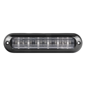 Luz Auxiliar Ultra Brillante IP67 de 6 LEDs, Color Azul, con mica transparente y bisel negro