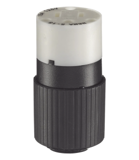 Conector de 15 A 125 V CA/ 2 Polos 3 Hilos/ Grado Industrial/ Color  Blanco y Negro/ NEMA 5-15R.
