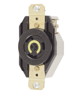 Receptáculo de Media Vuelta Industrial para Empotrar de 20 A 125 V CA 2 Polos 3 Hilos (NEMA L5-20R)