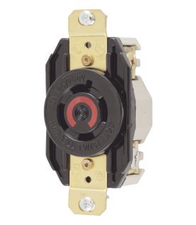 Receptáculo con Bloqueo de Media Vuelta Industrial 20 A 125/250 V CA / 3 Polos 4 Hilos / Nema L14-20R.