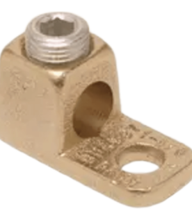 Conector de Cobre con tornillo de fijación para cable calibre 14 - 4 AWG y Tornillo de 1/4".