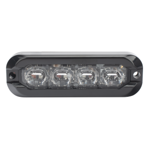 Luz Auxiliar Flexible de 8 LED, Rojo/Azul, Lente Transparente