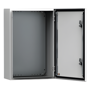 Gabinete de Uso Exterior MAS 600 x 400 x 210 mm (23.62 x 15.75 x 8.27 in) / NEMA 4/12/13 / IP66 / IK10 / Acero Dulce 1.5 mm / Platina de Montaje Incluida / Color Gris Claro