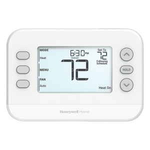 Termostato programable de una etapa 1H/1C con placa de montaje UWP, serie FocusPRO P200