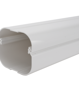 Kit de Canaletas Para la Organización de Tuberías y Cables Eléctricos en Instalaciones de Aire Acondicionado, Uso en Interiores y Exteriores, PVC Rígido, Ideal Para Minisplit, Contenido de Kit (11 Piezas), (3000-00000)