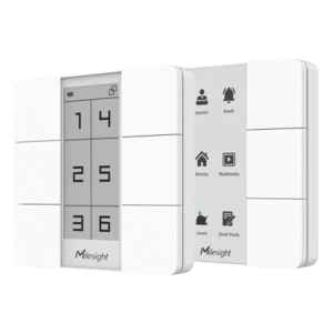 Panel de Escenas LoRaWAN / 6 Botones Programables + Display Digital / Control de Escenas con un Toque / Batería 3 Años / Edificio Inteligente