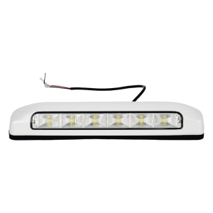 Luz de Escena, 6 LED, IP67, con bisel color blanco, Ideal para Ambulancias y Vehiculos de trabajo