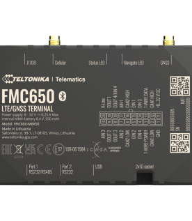 Profesional Rastreador Vehicular (GPS) 4G LTE Cat 1 Con Lectura Can / Bluetooth y Múltiples Entradas y Salidas Digitales
