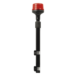 Luz Telescopica para Motocicletas de 8 LED, Rojo, Lente Rojo, SAE