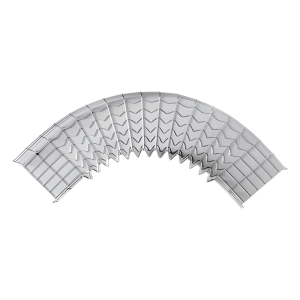 Curva Pre-Fabricada Horizontal de 90° con medidas de 66 mm de Peralte y 250 mm Ancho (66/250 mm)