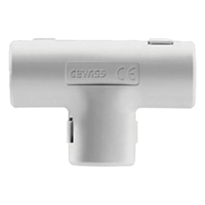 Unión en "T" para tubería rígida, recomendado para cable eléctrico, PVC Auto-extinguible, de 20 mm