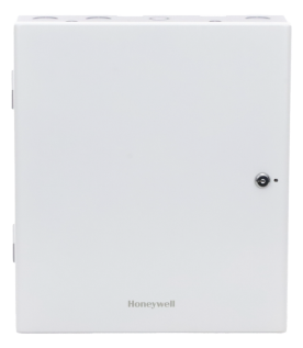 Controlador de acceso IP para 4 puertas con caja metálica, fuente de alimentación y batería incluidas, compatible OSDP v2 y Wiegand