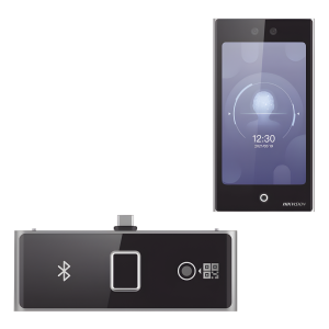 Terminal Facial Min Moe WiFi con pantalla de 7" y Lector de Huellas, Códigos QR y Bluetooth / Exterior IP65 / 10,000 rostros y 50,000 tarjetas / Soporta módulo lector de Huella, QR y Bluetooth / HIK-IA