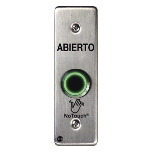 Interruptor IR NoTouch® de Acero Inoxidable, Montaje Delgado, Caja Posterior, ABIERTO