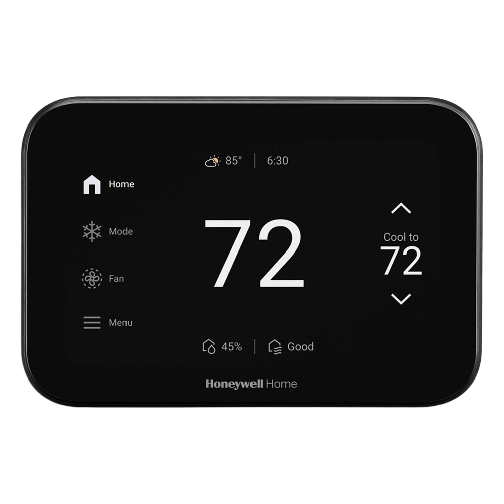 Termostato inteligente con pantalla táctil de 5 pulgadas, control de calidad de aire (IAQ), hasta 4H/2C bomba de calor, Wi-Fi, Bluetooth y Matter, color negro - Imagen 2