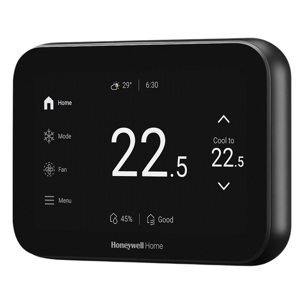 Termostato inteligente con pantalla táctil de 5 pulgadas, control de calidad de aire (IAQ), hasta 4H/2C bomba de calor, Wi-Fi, Bluetooth y Matter, color negro - Imagen 3