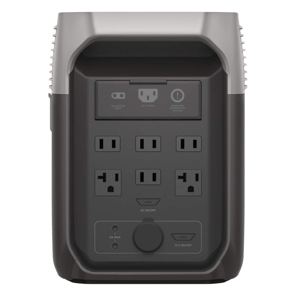 Estación de Energía Portátil Delta 3 1536Wh Litio LFP / 6 AC 1800 W (Max. 3600W) / 2 USB-C 100W / Capacidad para Aumentar Respaldo / Cargador de Coche 10A a 12.6V / Conectividad WiFi y Bluetooth (App) / Carga Solar 500W Max. - Imagen 4