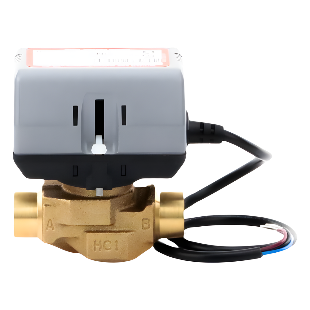 Válvula de zona motorizada de 2 vías 3/4 pulgada BSPT con actuador de 200 a 240 VAC para calefacción y aire acondicionado - Imagen 2