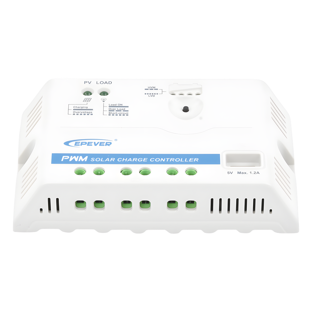 Controlador Solar PWM 12/24 V 20 A, Salida USB - Imagen 2