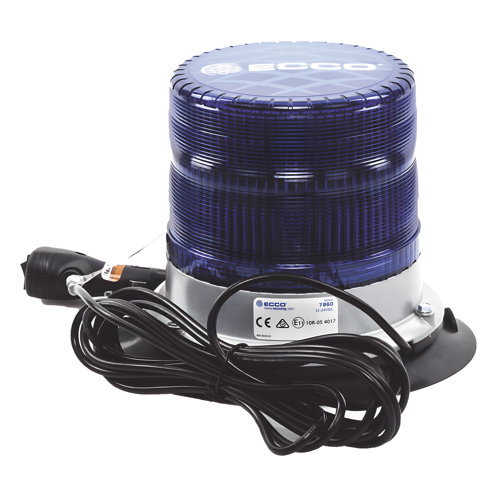Baliza led pulso, 12-24vdc, 11 patrones de flash, montaje de imán de vacío, azul - Imagen 2