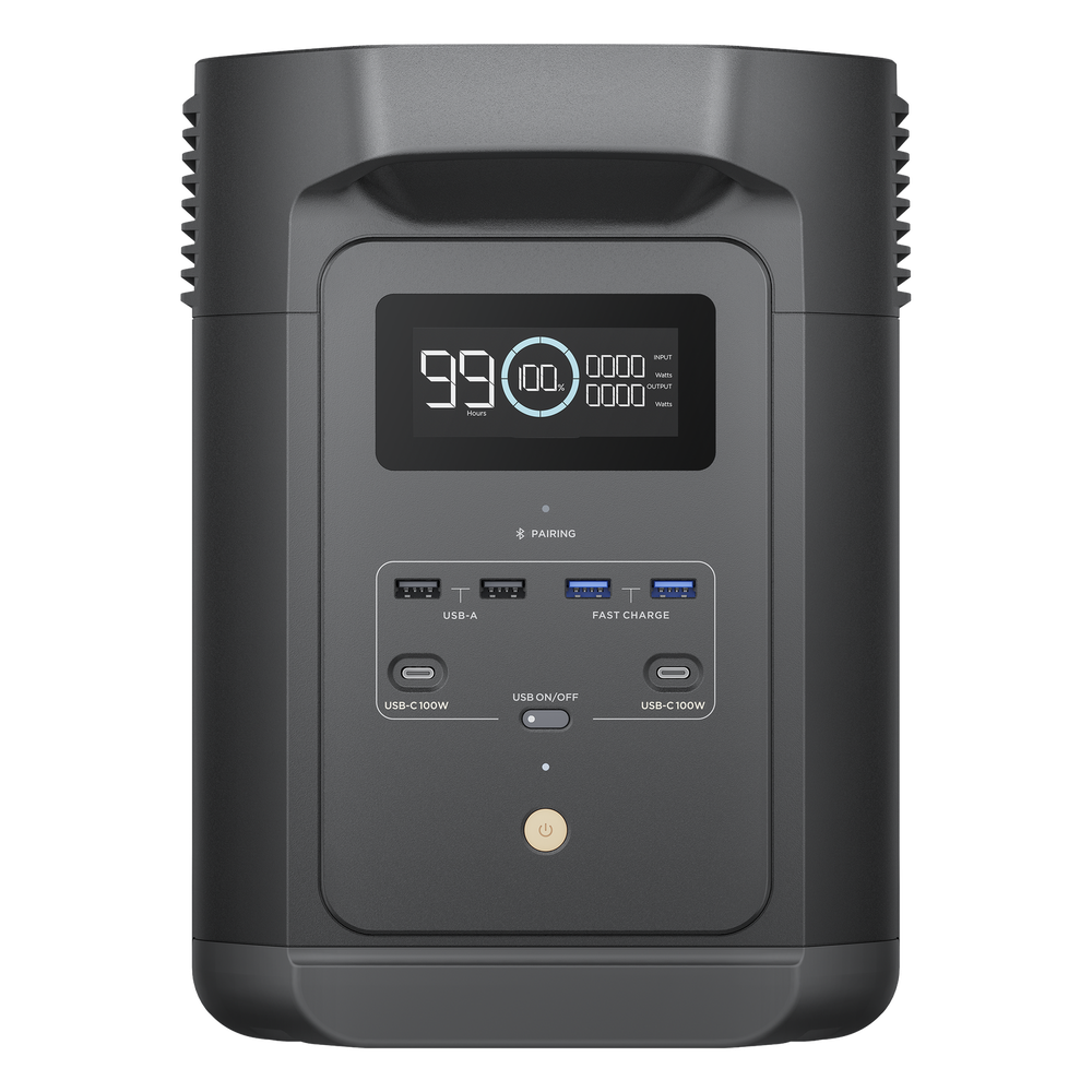 Estación de Energía Portátil de 980Wh Litio LFP / 10 Puertos AC 500 W (Max. 1000W) / 2 USB-C 100W / Cargador de Coche 10A a 12.6V / Conectividad WiFi y Bluetooth (App) / Carga Solar 500W Max. - Imagen 2