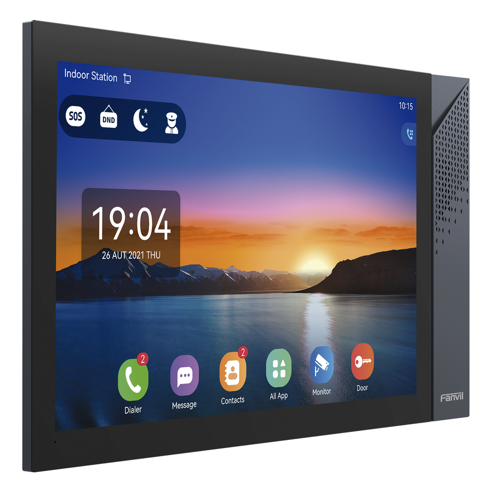 Monitor IP/SIP para interior con Android, Wi-Fi, Bluetooth, Pantalla táctil de 10.1", audio de 2 vías, PoE, 8 interfaces de entrada de alarma. - Imagen 3